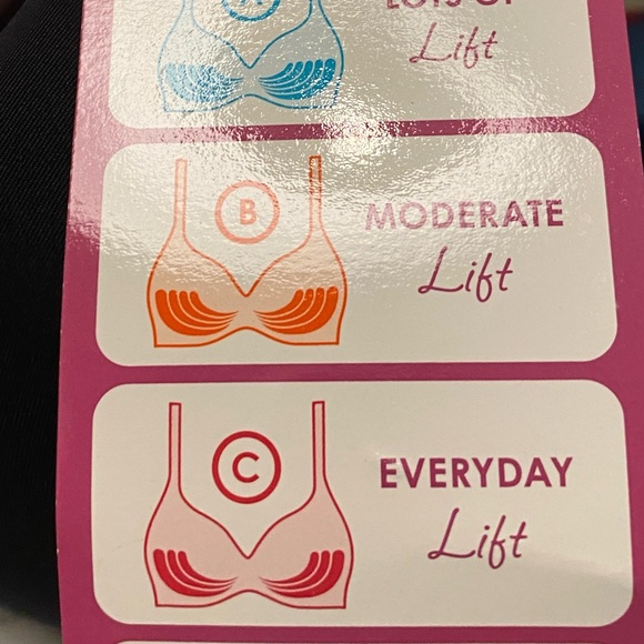 34C NWT Barely There PushUp Hanes Customized Lift Silver detail between cup Bra - Picture 6 of 13